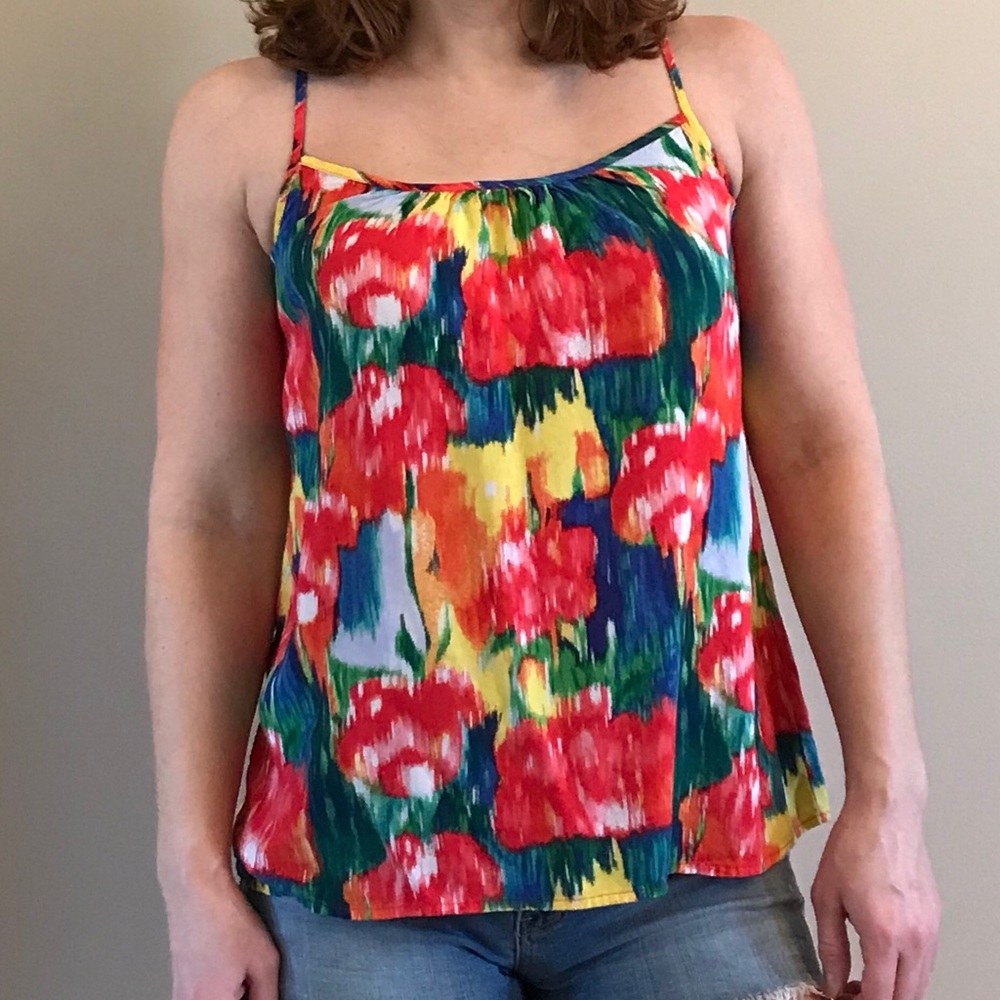 Watercolor floral cami